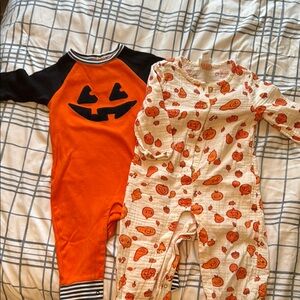 Halloween Pumpkin Kids One Piece Set